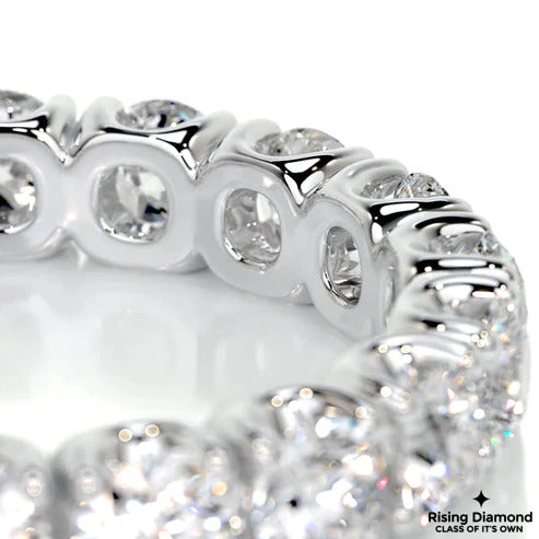 2.4 CTW Round Cut Colorless Moissanite Wedding Band