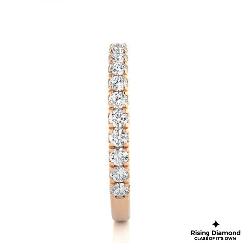 0.48 CTW Round Cut Colorless Moissanite Eternity Band
