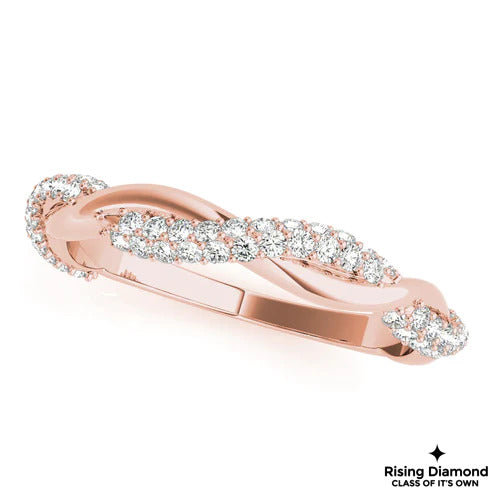 0.40 CTW Round Cut Colorless Moissanite Wedding Band