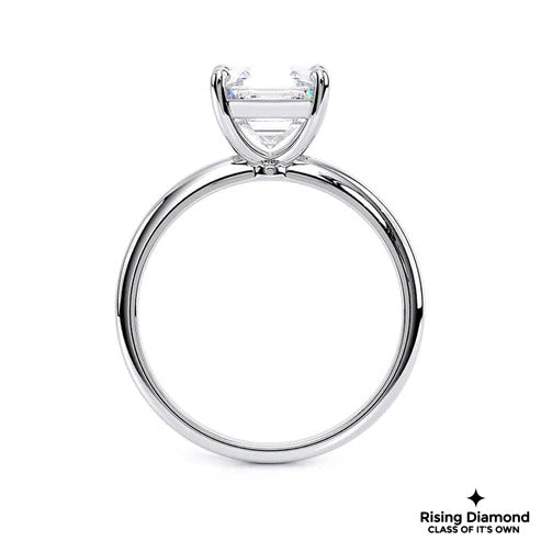1.5 Ct Asscher E/VS2 Lab Grown Diamond Solitaire Ring