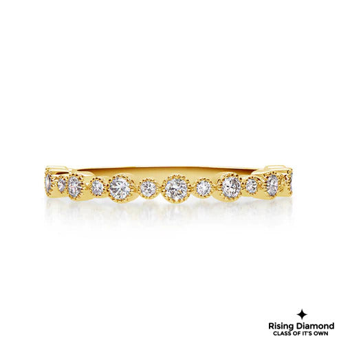 0.40 CTW Round Cut Colorless Moissanite Wedding Band