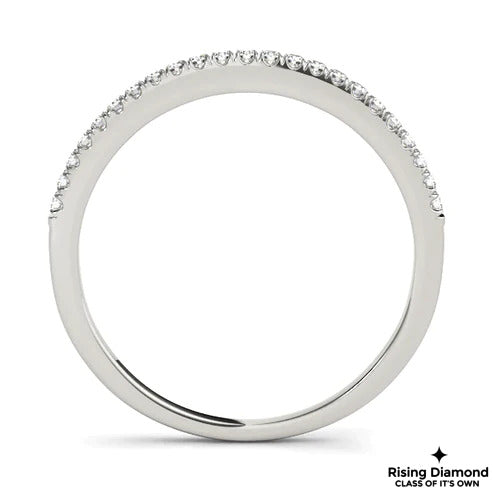 0.20 CTW Round Cut Colorless Moissanite Minimalist Band