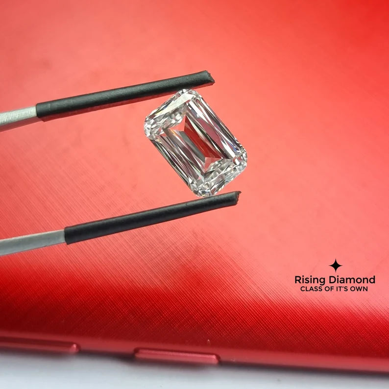 4.0 CT Emerald Cut F/VS Lab Created Conflict Free Diamond For Jewelry Craft