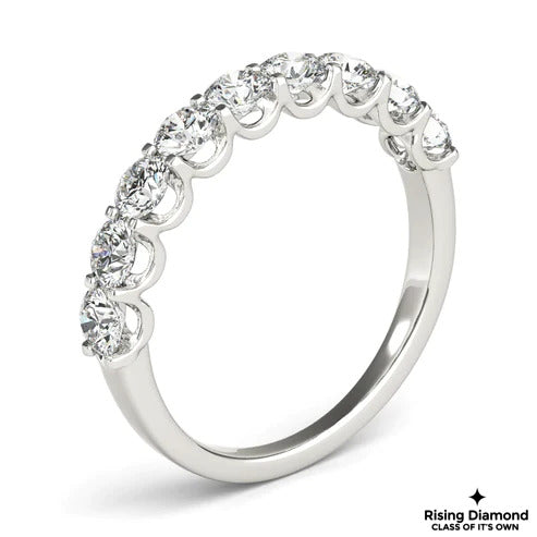 1.5 CTW Round Cut Colorless Moissanite Wedding Band