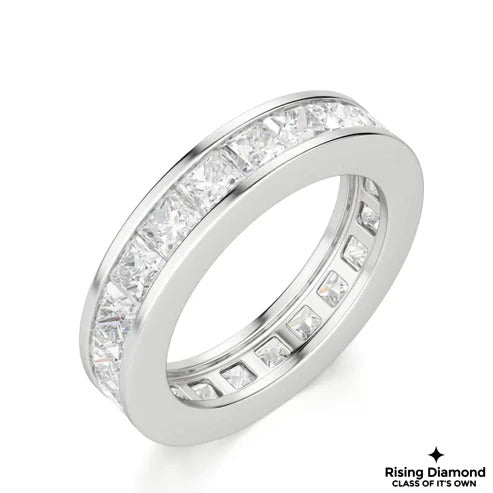 2.05 CTW Princess Cut Colorless Moissanite Band