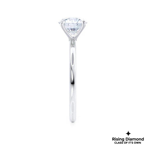 2.08 Ct Oval Cut F-VS2 Lab Grown Diamond Solitaire Engagement Ring