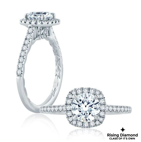 1.0 Ct Round Cut F-VS Lab Grown Diamond Gold Engagement Ring