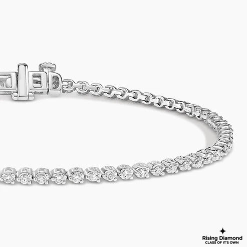 3.55 CTW Round Moissanite Tennis Bracelet in Minimalist Style