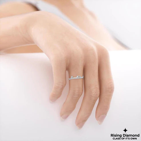0.32 CTW Round Cut Colorless Moissanite Wedding Band