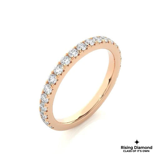0.48 CTW Round Cut Colorless Moissanite Eternity Band