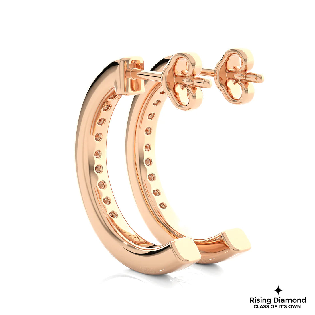 0.46 TCW EF/VS Round Cut Lab Grown Diamond Earring For Each