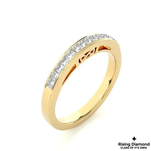 0.25 CTW Princess Cut Colorless Moissanite Wedding Band