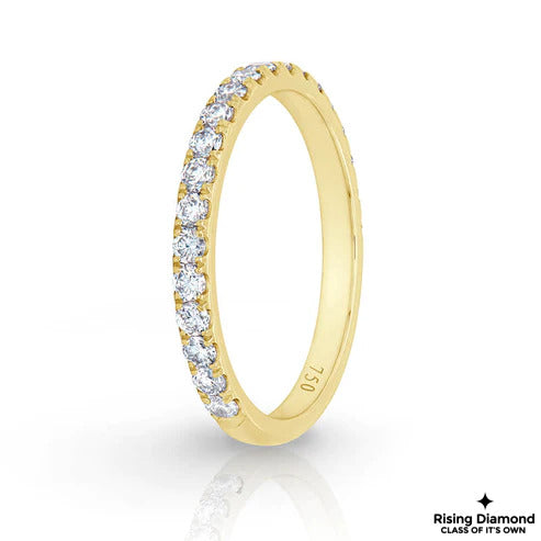 0.55 CTW Round Cut Lab Grown Diamond Half Eternity Wedding Band