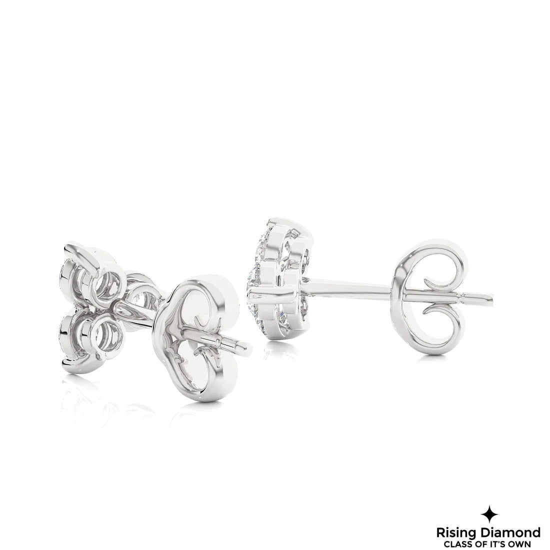 0.88 CTW Round Cut Lab Grown Diamond EF/VS Earring
