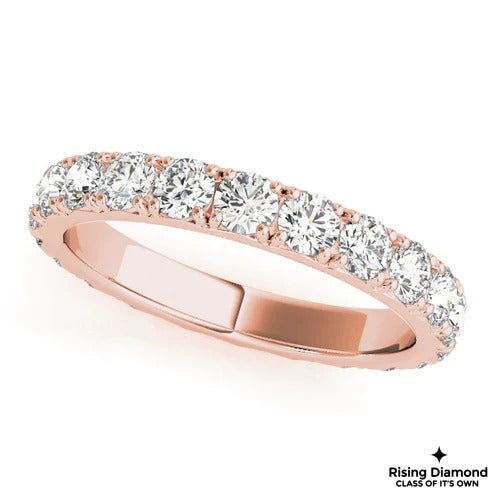 2.85 CTW Round Cut Colorless Moissanite Wedding Band
