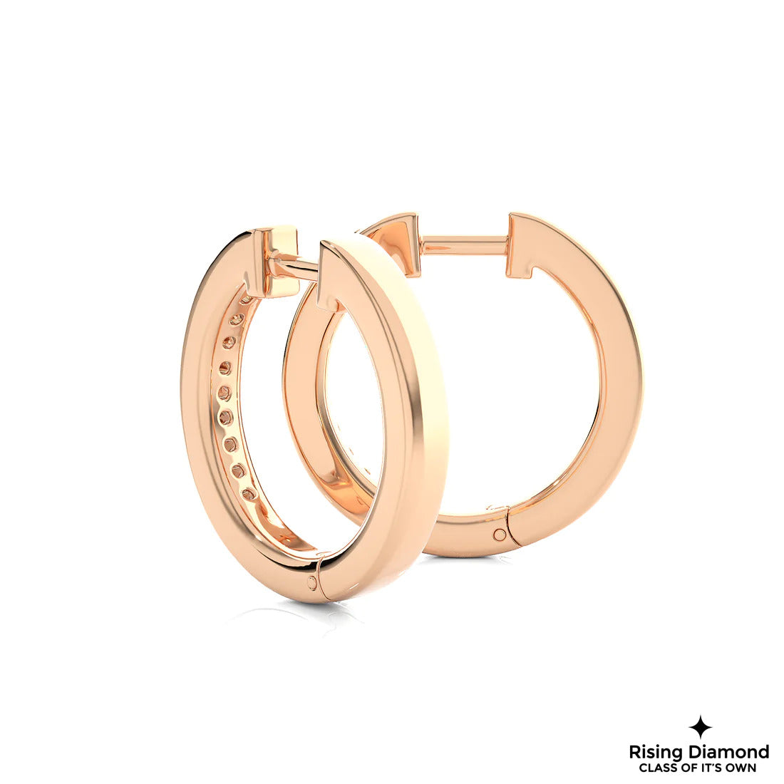 0.52 CTW Round Cut Lab Grown Diamond EF/VS Hoop Earring