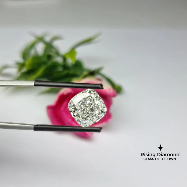 3.0 CT E/VS Cushion Cut Lab Created Conflict Free Diamond With IGI Certified