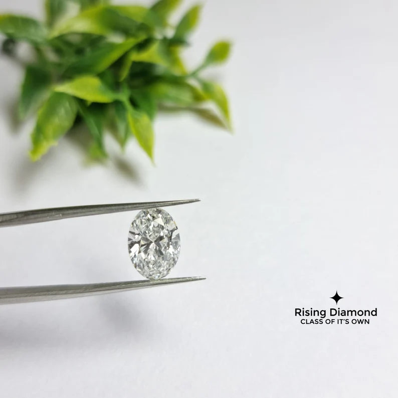2.0 CT Oval Cut Lab Grown Conflict Free Diamond