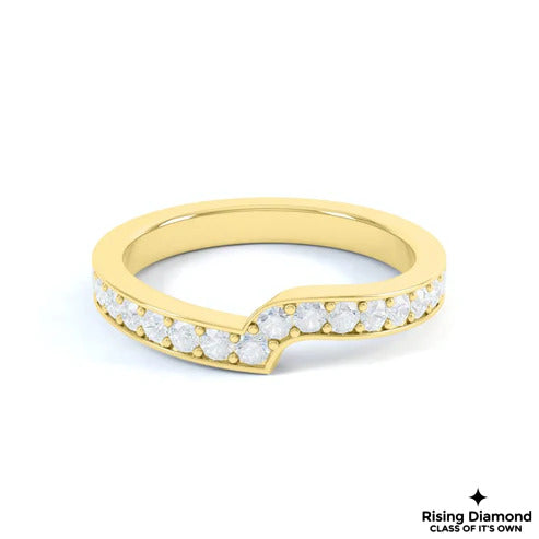 0.45 CTW Round Cut Colorless Moissanite Wedding Band