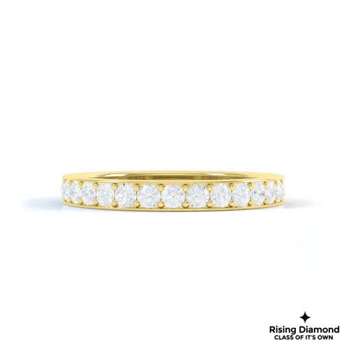 0.33 CTW Round Cut Colorless Moissanite Wedding Band
