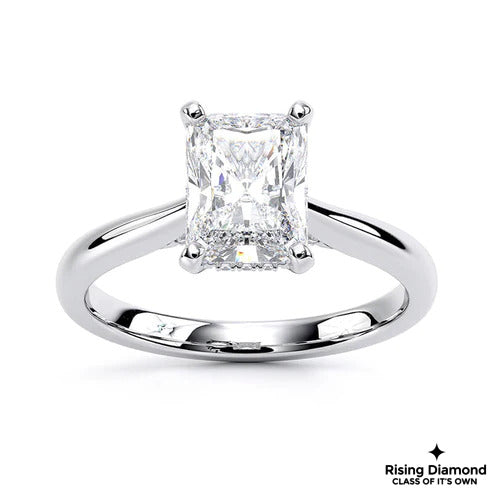 1.28 CTW Radiant Cut F/VS2 Lab Grown Diamond Solitaire Ring
