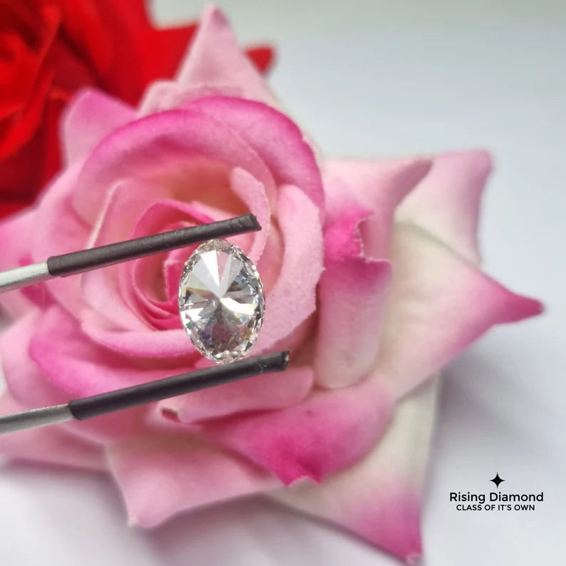 2.80 CT Oval G/VS Lab Created Diamond IGI Certified