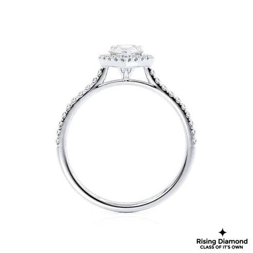 1.05 Ct Pear Cut G-VS2 Lab Grown Diamond Engagement Ring