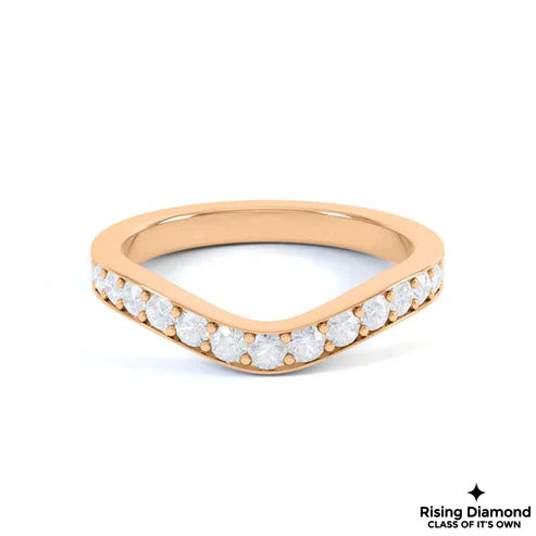 0.65 CTW Round Cut Colorless Moissanite Wedding Band