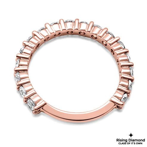 0.95 CTW Round Cut Colorless Moissanite Wedding Band
