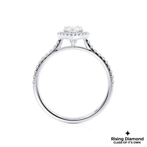 1.05 CT Pear Cut F/VS2 Lab Grown Diamond Ring