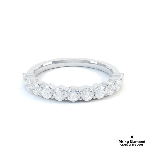 0.32 CTW Round FG/VS Lab Grown Diamond Half Eternity Band