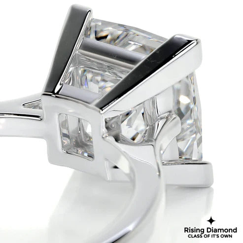 3.61 Ct Princess Cut Colorless Moissanite Solitaire Ring