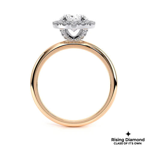 1.95 Ct Oval Cut G-VS1 Lab Grown Diamond Halo Engagement Ring