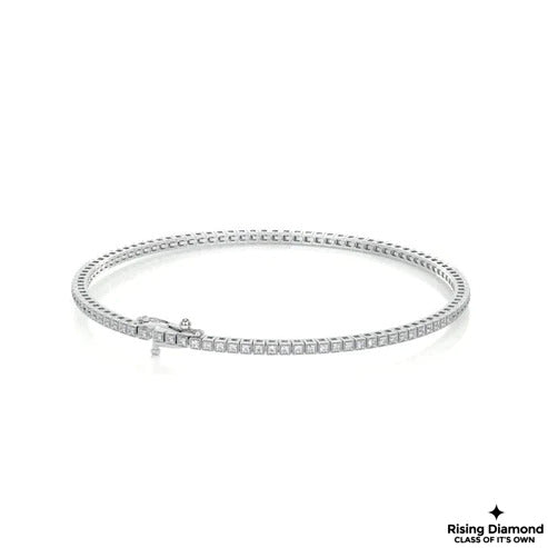 2.0 CTW Round Cut Colorless Moissanite Tennis Bracelet