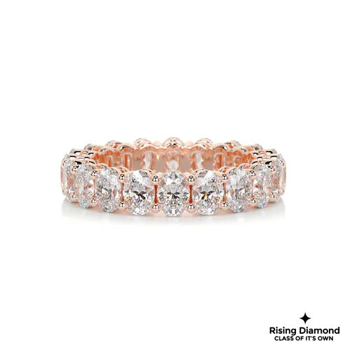 3.1 CTW Oval Cut Colorless Moissanite Eternity Band