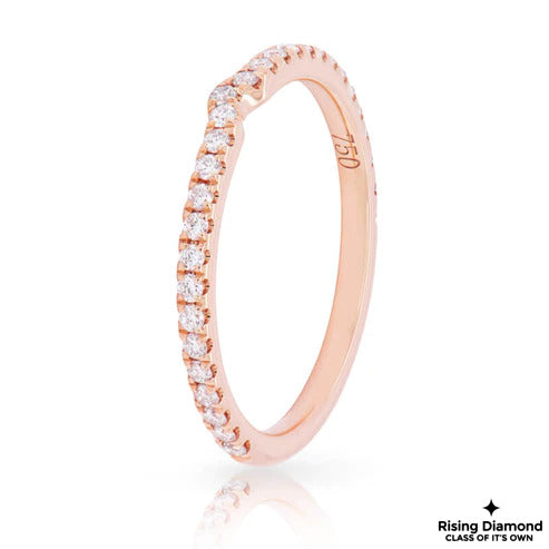 0.30 CTW Round Cut Lab Grown Diamond Wedding Band in Pave Setting