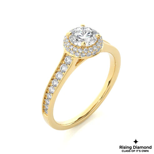1.02 Ct Round Cut E-VS2 Lab Grown Diamond Engagement Ring