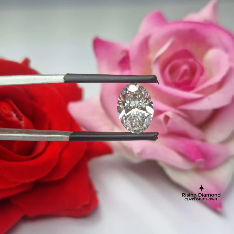 2.80 CT Oval G/VS Lab Created Diamond IGI Certified