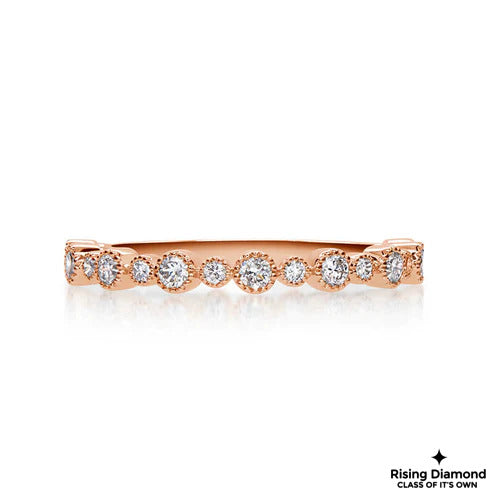 0.40 CTW Round Cut Colorless Moissanite Wedding Band