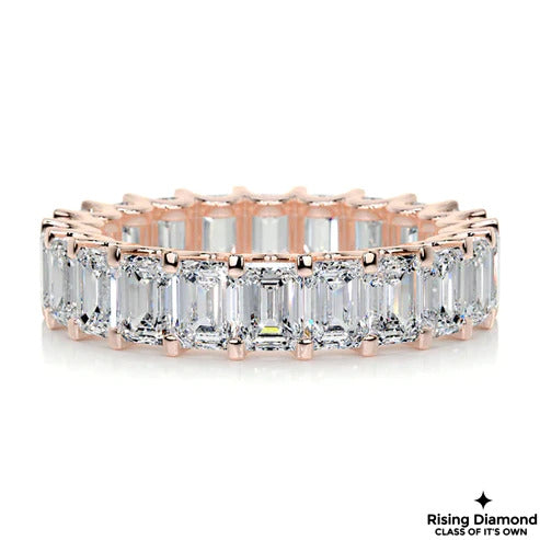 4.55 CTW Emerald Moissanite Band