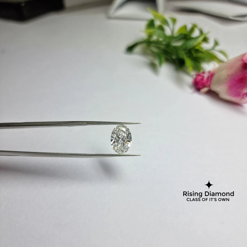 2.0 CT Oval Cut Lab Grown Conflict Free Diamond