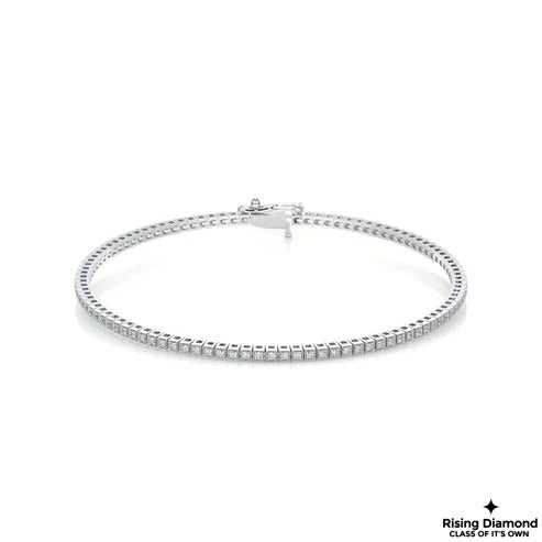 2.0 CTW Round Cut Colorless Moissanite Tennis Bracelet