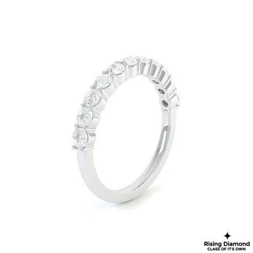0.32 CTW Round FG/VS Lab Grown Diamond Half Eternity Band