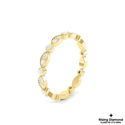 0.24 CTW Round Cut Colorless Moissanite Wedding Band