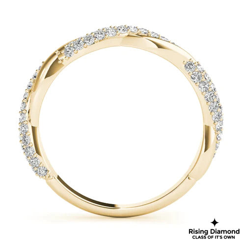 0.40 CTW Round Cut Colorless Moissanite Wedding Band