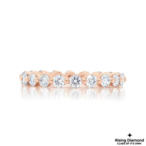 1.63 CTW Round Cut Colorless Moissanite Full Eternity Band