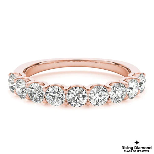 1.5 CTW Round Cut Colorless Moissanite Wedding Band