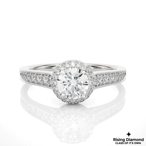 1.02 Ct Round Cut E-VS2 Lab Grown Diamond Engagement Ring