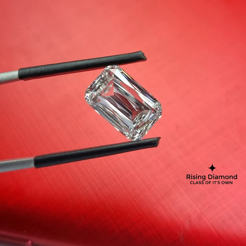 4.0 CT Emerald Cut F/VS Lab Created Conflict Free Diamond For Jewelry Craft