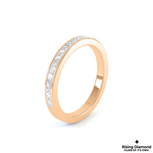 0.33 CTW Princess Cut FG-VS Lab Grown Diamond Gold Wedding Band